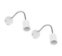 ledscom.de 2 x WAIKA Reading lamp/wall Light, gooseneck, Switch, matt White, 1x GU10 max. 60W