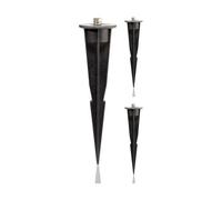 ledscom.de 3X Garden Stakes for Garden Lights, Black, 17cm, 45mm ⌀
