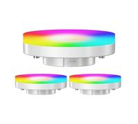 ledscom.de 3X GX53 LED RGB Bulbs, Warm White - Cool White (2900-6100 K), 6.6 W, 670lm, 107°, Smart Home, WLAN, Alexa, matt