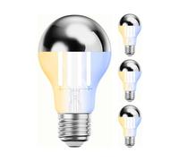 ledscom.de 4 Pieces E27 LED Bulb, A60, Warm White - Cool White (2700-7000 K), 4.8 W, 486lm, Smart Home, WLAN, Alexa, Head Mirror (Silver)