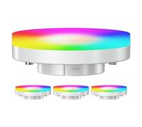 ledscom.de 4X GX53 LED RGB Bulbs, Warm White - Cool White (2900-6100 K), 6.6 W, 670lm, 107°, Smart Home, WLAN, Alexa, matt