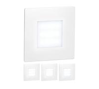 ledscom.de 4X LED stairlight/recessed wall Light FEX for Indoor and Outdoor use, Square, 85 x 85 mm, Cool White