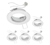 ledscom.de 5 Pieces Ceiling recessed Frame Fere recessed Frame White matt (LED/Halogen/MR16/50mm) incl. GU5.3 Socket