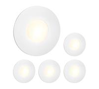 ledscom.de 5X LED stairlight/recessed wall Light FEX for Indoor and Outdoor use, Round, 85mm Ø, Warm White