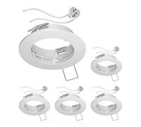 ledscom.de 5X recessed Ceiling Frame Fere, Round, White Glossy (LED/halogen/MR16/50mm) in U5.3 Socket