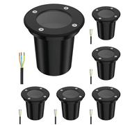ledscom.de 6 pcs. Ground recessed Light BOLI for Outdoors, IP67, Black, Round, 108mm Ø, 1x GU10 max. 15W