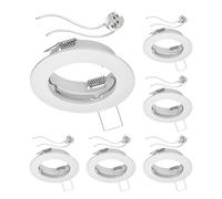 ledscom.de 6 Pieces Ceiling recessed Frame Fere recessed Frame White matt (LED/Halogen/MR16/50mm) incl. GU5.3 Socket