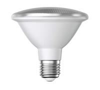 ledscom.de E27 LED Bulb, PAR30 Short Neck, Warm White (2700 K), 12.9 W, 994lm, 42°, Reflector Mirror (Silver)