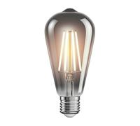 ledscom.de E27 LED Bulb, ST64, Extra Warm White (1800 K), 7,6 W, 240lm, Smoked Glass
