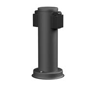 ledscom.de Garten PORU Outdoor Socket Column, IP44, 2x, Stainless Steel, Anthracite, Round, 27 cm