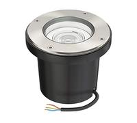 ledscom.de Ground recessed luminaire BOFU for Outdoor swivelling Stainless Steel Round IP67 150mm Ø incl. LED lamp (Warm White, 5,4W, 510lm, 50°)