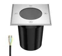ledscom.de Ground recessed luminaire RELI for Outdoor, IP67, Stainless Steel, Angular, 11 x 11cm, 1x GU10 max. 15W