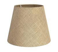 ledscom.de Lampshade, Linen, Jute, Hemp, Textile, Fabric, Natural-Beige, 200mm Ø