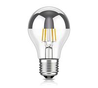 ledscom.de LED E27 Head Mirror lamp A60 2700K Warm White 399lm 4,3W 230V - Silver Head Bulb - not dimmable