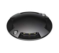 ledscom.de LED Ground Light, Path Marker BUNDA for Outdoors, IP67, 4-Flame, Black, Round, 70mm Ø, Cool White