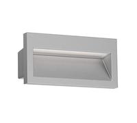 ledscom.de LED recessed wall Light NOLA, Downlight for Outdoors, IP54, Grey matt, 140 x 70mm, Warm White