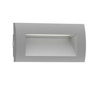 ledscom.de LED recessed wall Light ZIBAL, Downlight for Outdoors, IP65, Grey matt, 140 x 70mm, 3.3 W, 209lm, Warm White