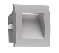 ledscom.de LED recessed wall Light ZIBAL, Downlight for Outdoors, IP65, Grey matt, 90 x 90mm, Warm White
