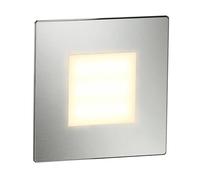 ledscom.de LED Staircase Light/recessed wall Light FEX for Indoor and Outdoor, Angular, Stainless Steel, 85 x 85mm, Warm White