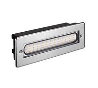 ledscom.de LED Staircase Light/recessed wall Light for Indoor and Outdoor use, Angular, Stainless Steel, 198 x 61mm, 2.2 W, 248lm, Warm White