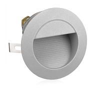 ledscom.de LED Staircase Light/recessed wall Light for Indoors and Outdoors, Downlight, Round, Grey, 125mm Ø, Warm White