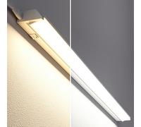 ledscom.de LED Under-Cabinet Light LIWO, swivelling, Adjustable Colour Temperature, 91cm, 15.2 W, 1597lm, Warm White/White Without Mains Cable
