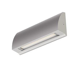 ledscom.de LED wall Light/Staircase Light SEGIN for Outdoors, IP54, Flat, Downlight, Grey matt, Angular, 6.3 W, 630lm, Cool White