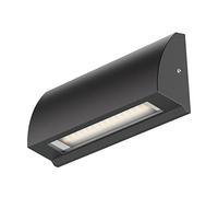 ledscom.de LED wall Light/Staircase Light SEGIN for Outdoors, IP54, Flat, Downlight, matt Black, Angular, 3.8 W, 265lm, Warm White