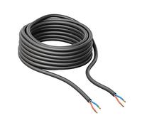 ledscom.de Outdoor cable, 25 m, black, 2 x 1 mm², H05RN-F