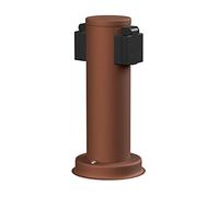 ledscom.de Poru Garden Socket Column for Outdoor Use, IP44, 2-Way, Brown, Round, 39 cm