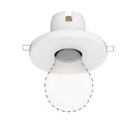 ledscom.de Recessed Ceiling Light Tela, Porcelain, White Glossy, Round, 99mm Ø, 1x E27 max. 60W