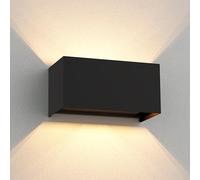ledscom.de Wall Light CUBEL for Outdoors, IP65, up/Downlight, Black matt, Angular, 2X G9 max. 10W