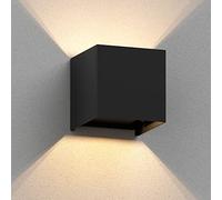 ledscom.de Wall Light CUBEL for Outdoors, IP65, up/Downlight, Black matt, Square, 1x G9 max. 10W