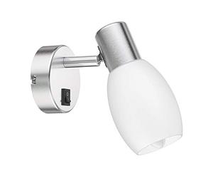 ledscom.de Wall Light LUPI with Switch, Single Flame in 14 LED Candle Filament 4.1W 458lm Extra-Warm-White