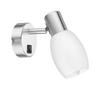 ledscom.de Wall Light LUPI with Switch, Single Flame in 14 LED Candle Filament 4.1W 458lm Extra-Warm-White