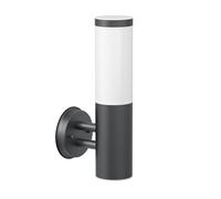 ledscom.de Wall Light PORU for Outdoors, IP44, Stainless Steel, Anthracite matt, Round, 1x E27 max. 40W