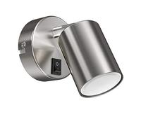 ledscom.de Wall spot WAIKA, Single Light, with Switch, GU10, Chrome matt, incl. GU10 LED lamp (White, 6,74W, 630lm, 100°)