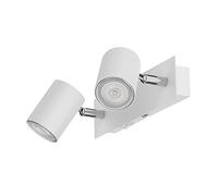 ledscom.de Wall spot WAIKA, Two-lamp, with Switch, White matt, in U10 LED, PAR16, Warm White, 6.3W Each, 374lm, 70°, 3-Step dimmer