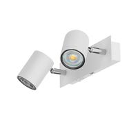 ledscom.de Wall spot WAIKA, Two-lamp, with Switch, White matt, incl. GU10 LED (Warm White, 7.6W Each, 1103lm, 33°)
