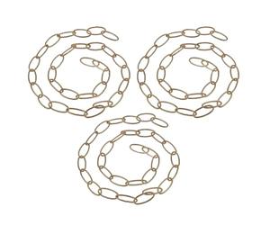 LEDSone 1.7cm x 3.2 cm, Heavy Duty Metal Chain for Vintage Pendant Hanging Lamps Lighting Chain for Hanging Pendant Light, Chandelier Chain Light Fixture. (3 Pack)