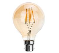 LEDSone 1 Pack B22 Screw Bulb,Led Edison Light Bulb, Dimmable Retro E27 Screw Bulb,220V 4W(40W Equivalent) 450 Lumen Warm White 2700K CRI>90,G80 Led Filament Light Bulb,90% Energy Saving