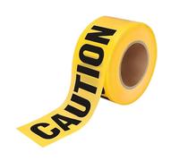 LEDSone 1 Roll Hazard Tape Black And Yellow 50m Caution Safety Warning Police Quarantine Tapes High Visibility Non Adhesive Barrier for Construction Sites Halloween Party Decor Crime Scene Props