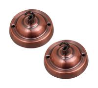 LEDSone 10.5cm Ceiling Rose 2 Pack Copper Hook Plate Vintage Metal Canopy