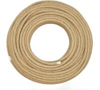 LEDSone 10 Meter Modern Hemp Rope Lamp Cord 3 Core Round Electrical Retro Cable Fabric Covered Italian 0.75mm Braided Wire Twin and Earth Wire PVC Flexible for Lighting Other Appliances