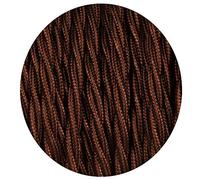LEDSone 10 Meters/32.8FT Dark Brown Braided Cable, 2 Core Electrical Vintage Braided Flex Twisted Fabric Electrical Wire for DIY Lamps Industrial Pendant Lights Lighting Appliances