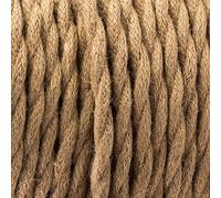 LEDSone 10 Meters/32.8FT Hemp Braided Cable 2 Core Electrical Vintage Braided Flex Twisted Fabric Electrical Wire for DIY Lamps Industrial Pendant Lights Lighting Appliances