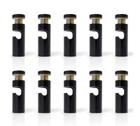 LEDSone 10 Pack Ceiling Cable Mount Black Hook for Swag Pendant and Chandelier Lighting Minimalist Cord Keeper Swag Hook for Ceiling and Wall Modern Ceiling Hooks for Swag Light Easy Fit.