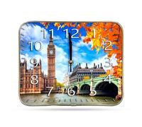LEDSone 10"x8" (25cm x 20cm) London Big Ben analog wall clock. This stylish decorative clock adds a touch of elegance to any home, restaurant, or office with its artistic design.