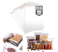 LEDSone 1000 Grip Seal Bags Zip Lock Baggies (8 x 12 cm)