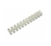 LEDSone 10A Electrical Connector Blocks 10 Amp 12 Way White Terminal Block Strip Electric Wire Connectors Choc Blocks Connecting for Wiring Cable